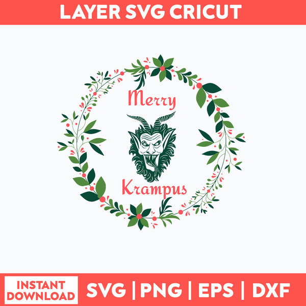 Merry Krampus Svg, Krampus Svg, christmas Svg, Png Dxf Eps File.jpg