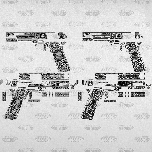 VECTOR DESIGN SIG SAUER 1911 Emiliano Zapata and Pancho Villa 7.jpg