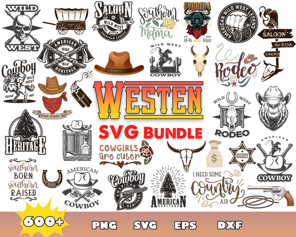 Western Bundle Svg, Country Western Svg, Retro Bull Skull Svg, Wallen Bull Skull Svg, Cowboy Digital Download .jpg