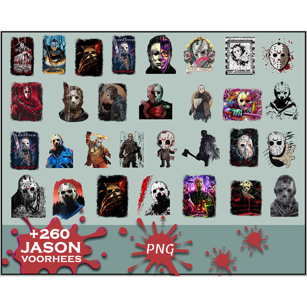 260 Jason voorhees PNG ,Halloween Horror Movies Characters Bundle PNG Printable, Png Files For Sublimation Designs Instant Download.jpg