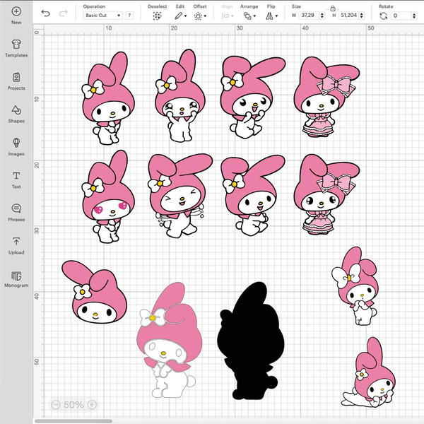 Hello Kitty My Melody Face Svg, My Melody Svg, Hello Kitty Svg, Cartoon  Svg, Png Dxf Eps Digital File