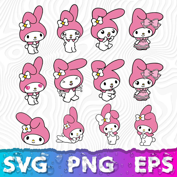 My Melody Svg Sanrio Svg My Melody Cricut My Melody Png Inspire