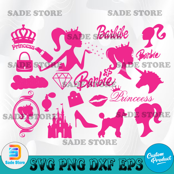 Barbie Svg Bundle Toys Barbie Silhouette Svg Cutting Files Cricut