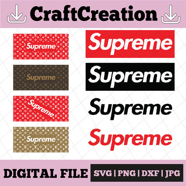 Supreme svg, Superme pattern svg, Louis Vuitton Pattern, Cricut