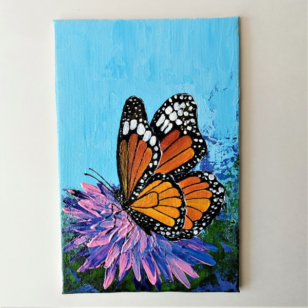 Monarch Butterfly Painting: Acrylic Insect Art Small - Shop - Inspire Uplift