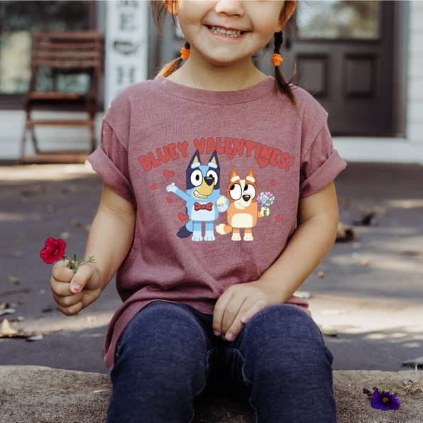 Bluey Valentines Shirt, Bluey Birthday Party Shirt, Bluey Ch