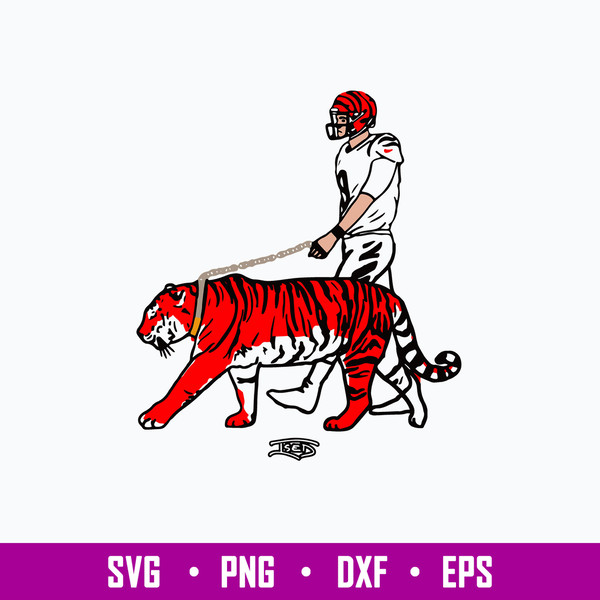 Tiger Walk Joe Burrow Svg, Sports Svg, Tiger Svg, Joe Burrow Svg, Png Dxf Eps File.jpg