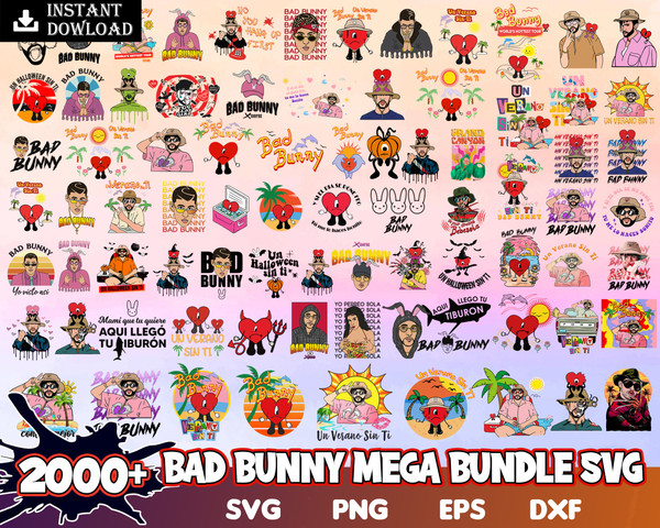 2000 Bundle Bad Bunny Svg, Un verano sin ti Svg, Baby benito, Clipart Sublimation, El Conejo Malo, Nuevo Album.jpg