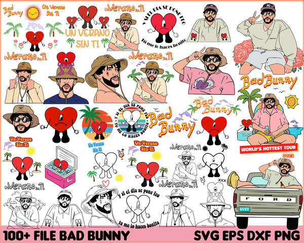 Bad bunny 100 svg, bad bunny png, bad bunny svg cricut, bad bunny clipart, yhlqmdlg svg, bad bunny files.jpg