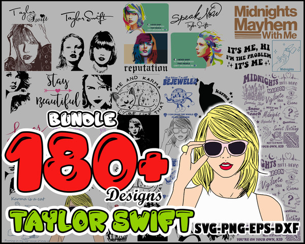 Taylor Swift Design Svg, Taylor Swift Svg, Singer Svg, Famous Singer Svg,Taylor Swift Albums Bundle.jpg