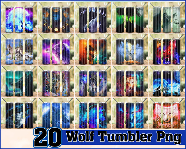Wolf Tumbler, Wolf PNG, Tumbler design,Digital download.jpg
