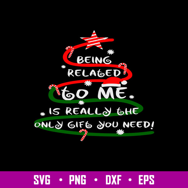 Being Related To Me Is Really The Only Gift You Need Naughty Svg, Christmas Svg, Png Dxf Eps File.jpg