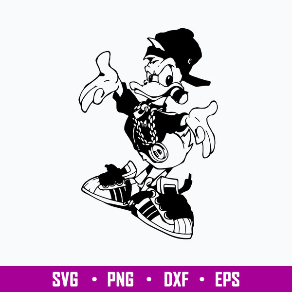 Cool Daffy Duck Svg, Duck Svg, Animal Svg, Png Dxf Eps File.jpg