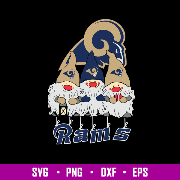 Los Angeles Rams Gnomes Svg, Los Angeles Rams, Gnomes Svg, Gnome Rams Svg, Png Dxf Eps File.jpg