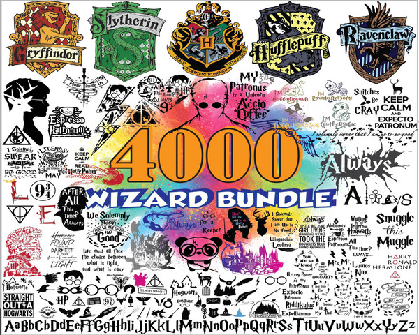 4000 Harry Potter Svg School Movie, Svg Files, Svg for Cricut, Svg for Shirts, Png, Instant Download, pdf Files for Cricut, png.jpg