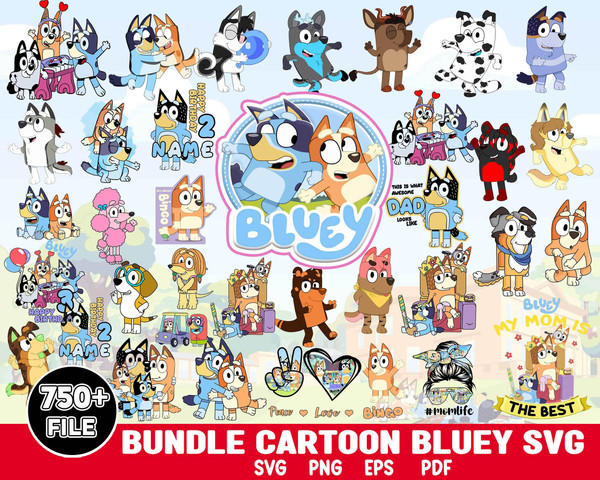 Bluey svg, Bluey vector, bluey alphabeth, bluey cutfile, bluey clipart, bluey bundle.jpg