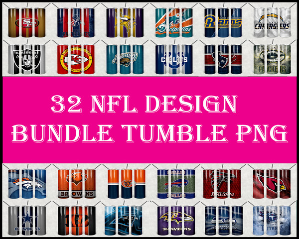 Tumblers Designs, Nfl Tumbler, Football Tumbler Team, Instant Download.jpg