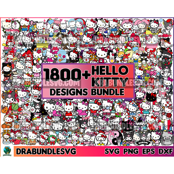 Hello Kitty Friends Svg, Hello Kitty Svg, Kawaii Kitty Cat S - Inspire  Uplift