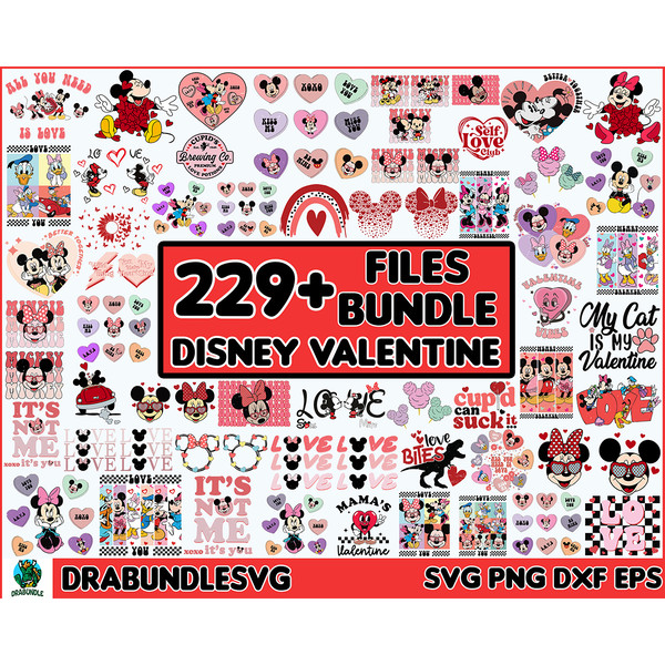 229 Mickey and Minnie Kissing, Valentine's Day, Love, Hearts and Mickey Gloves, SVG and PNG Cricut Cut Files High quality, Instant download.jpg