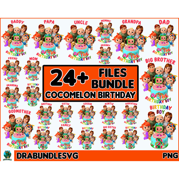 24 Birthday Cocomelon PNG Bundle Cocomelon Clipart Cocomelon Party Supplies PNG Cocomelon Bundle cocomelon PNG birthday Cocomelon birthday Instant Download.jpg