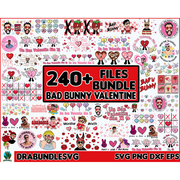 240 Benito Valentine's Day, benito Valentine svg, sin ti svg, Bad Bunny heart svg, cricut , cut files, Svg, Png Layered digital vector file Instant Download.jpg