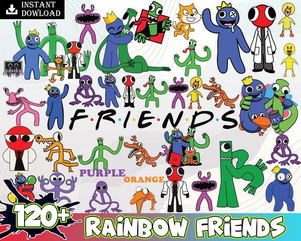 Rainbow Friends Characters SVG, Rainbow Friends Cricut, Rain - Inspire  Uplift in 2023