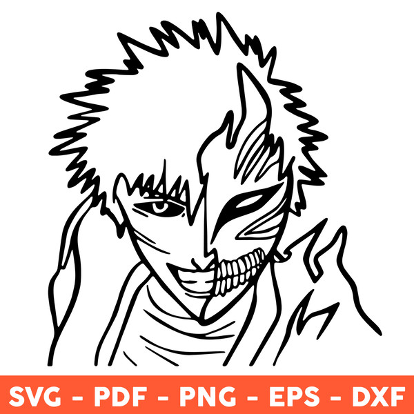 Kurosaki Ichigo Svg, Bleach Svg, Bleach Anime Svg, Bleach Ch - Inspire  Uplift