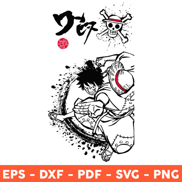 One Piece Gear 5 Monkey D Luffy Anime SVG Cricut Files