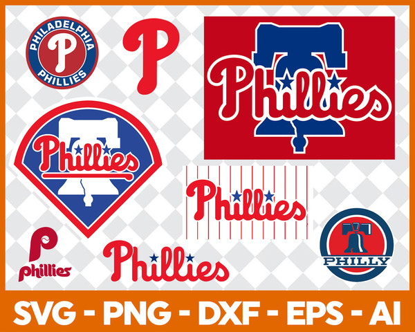 Philadelphia Phillies bundle svg dxf eps png file, MLB Svg, MLB Svg, Png,  Dxf, Sport Instant Download