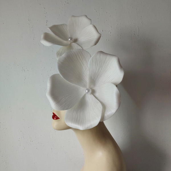 Wedding Flower fascinator, bridal accessories.jpg