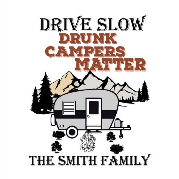 Drive Slow Drunk Campers Matter Camping Patio Mat K228 889761 — GeckoCustom