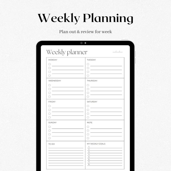 Undated Digital Planner - Digital Planning, Personal Planner - Inspire ...