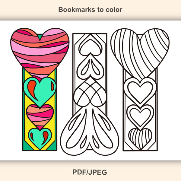 Coloring Bookmarks, Printable bookmarks to color, Kids Coloring Bookmark,  Coloring Bookmark PDF, Coloring All Ages, Colo