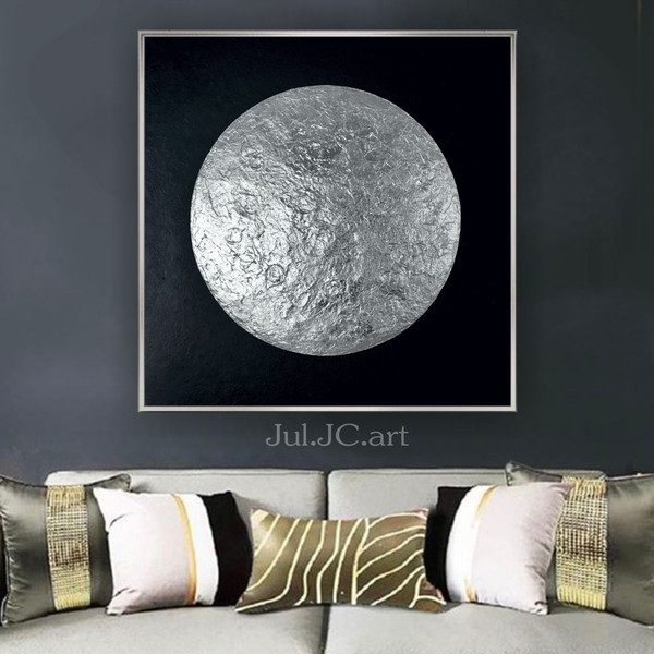 silver-moon-painting-silver-and-black-abstract-art-above-couch-decor-living-room-wall-art