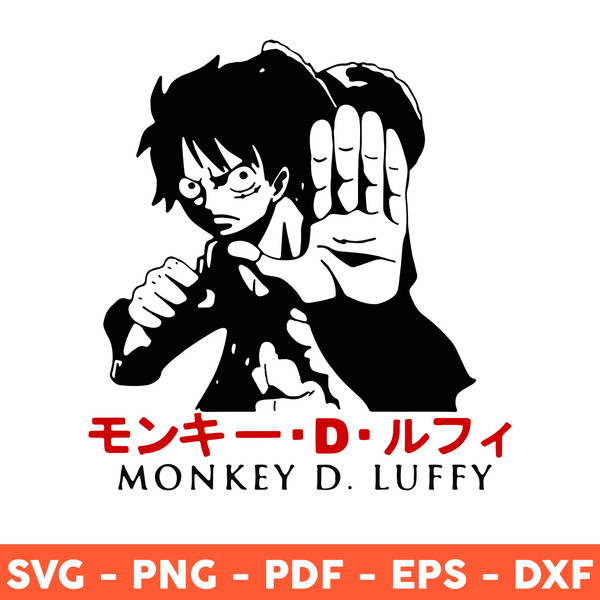 Monkey D. Luffy One Piece, Svg Png Dxf Eps Designs Download - free svg  files for cricut