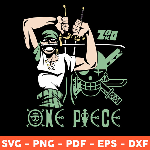 One Piece Zoro Svg, Anime Cartoon Svg, One Piece Svg, Rorono - Inspire  Uplift