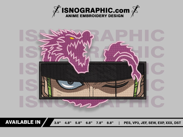 Roronoa Zoro Eyes Embroidery (One Piece)