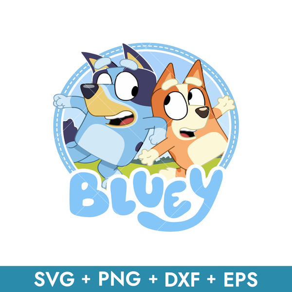 Bingo Bluey Dog SVG, Bluey SVG, Cartoon SVG PNG DXF EPS File.