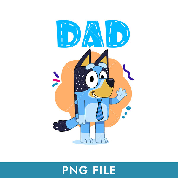 Bluey Dad Png, Bandit Heeler Png, Bluey Png, Cartoon Png, In - Inspire ...