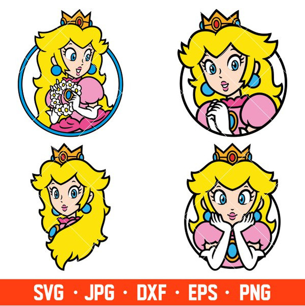 PRINCESS PEACH Vinyl Decal from Super Mario Bros. Choose a Character  Stickers Paper Peach, Super Mario Bros. 2