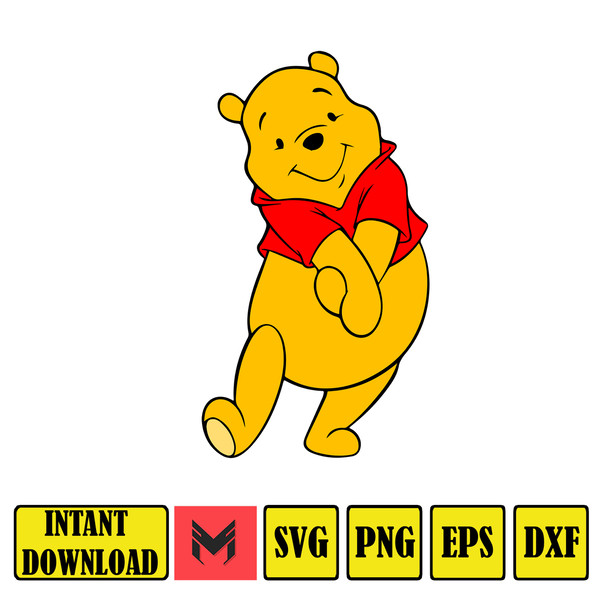 Winnie the pooh svg, Tigger svg, Eeyore svg, piglet svg, Pooh svg, Winnie Cricut file, Winnie the Pooh Cut File, Pooh svg  (28).jpg