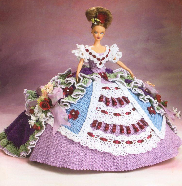 mid 19th century south dress fashion doll Barbie gown crochet vintage pattern.jpg