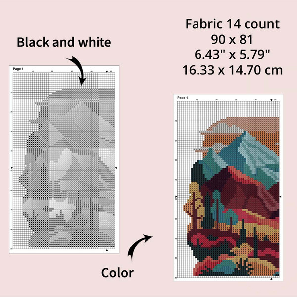 Mountain Cross Stitch Pattern Graphic by PIN Crafter · Creative