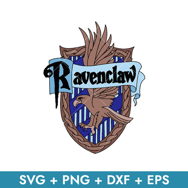 Ravenclaw House Crest Emblem Outline Svg, Harry Potter House