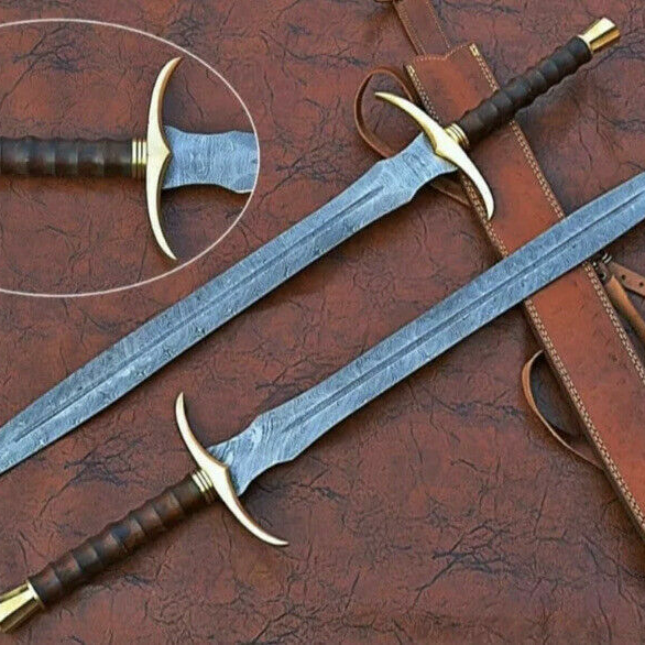 Handmade forged damascus steel viking sword near me in california.jpg