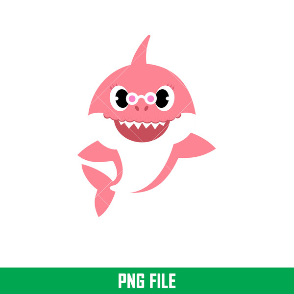 Baby Shark Png, Shark Family Png, Ocean Life Png, Cute Fish Png, Shark Png Digital File, BBS52.jpeg