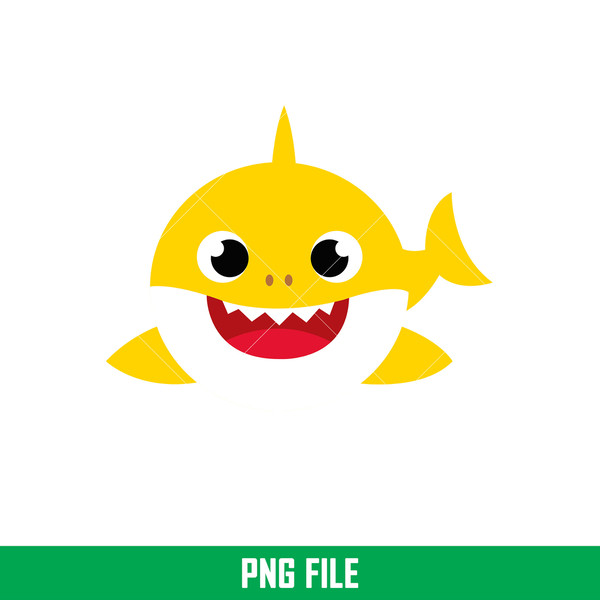 Baby Shark Png, Shark Family Png, Ocean Life Png, Cute Fish Png, Shark Png Digital File, BBS95.jpeg