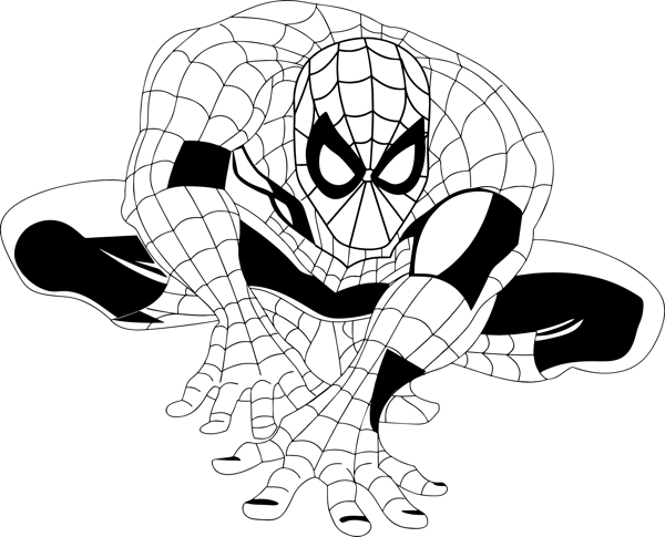 Spideman black _ white9.png