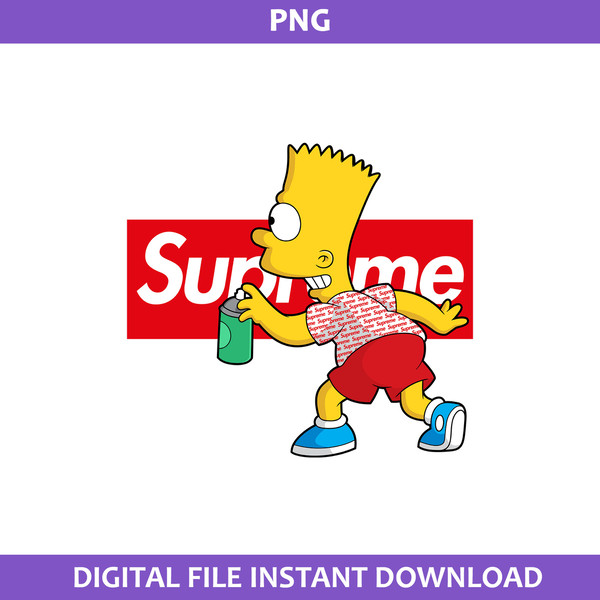Supreme Bart Simpson Png, Supreme Brands Logo Png, Bart Simp - Inspire ...