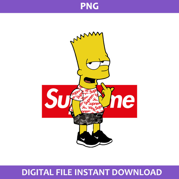 Supreme Bart Simpson Png, Supreme Logo Png, Bart Simpson Png - Inspire ...